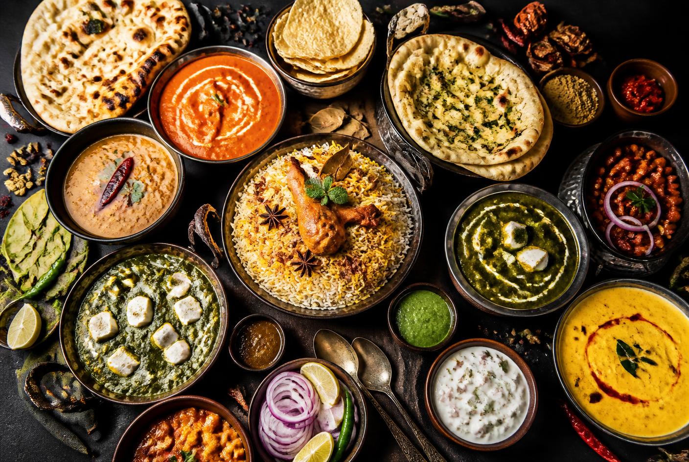 Indian dishes served at Chilli Ji